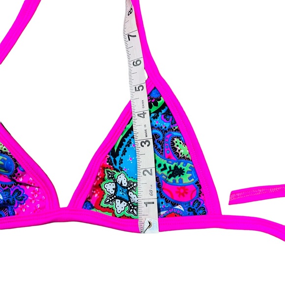 NWT Mystique Apparel Pink Paisley Love Triangle Top, Bottoms & Skirt Rave Set - Picture 10 of 16